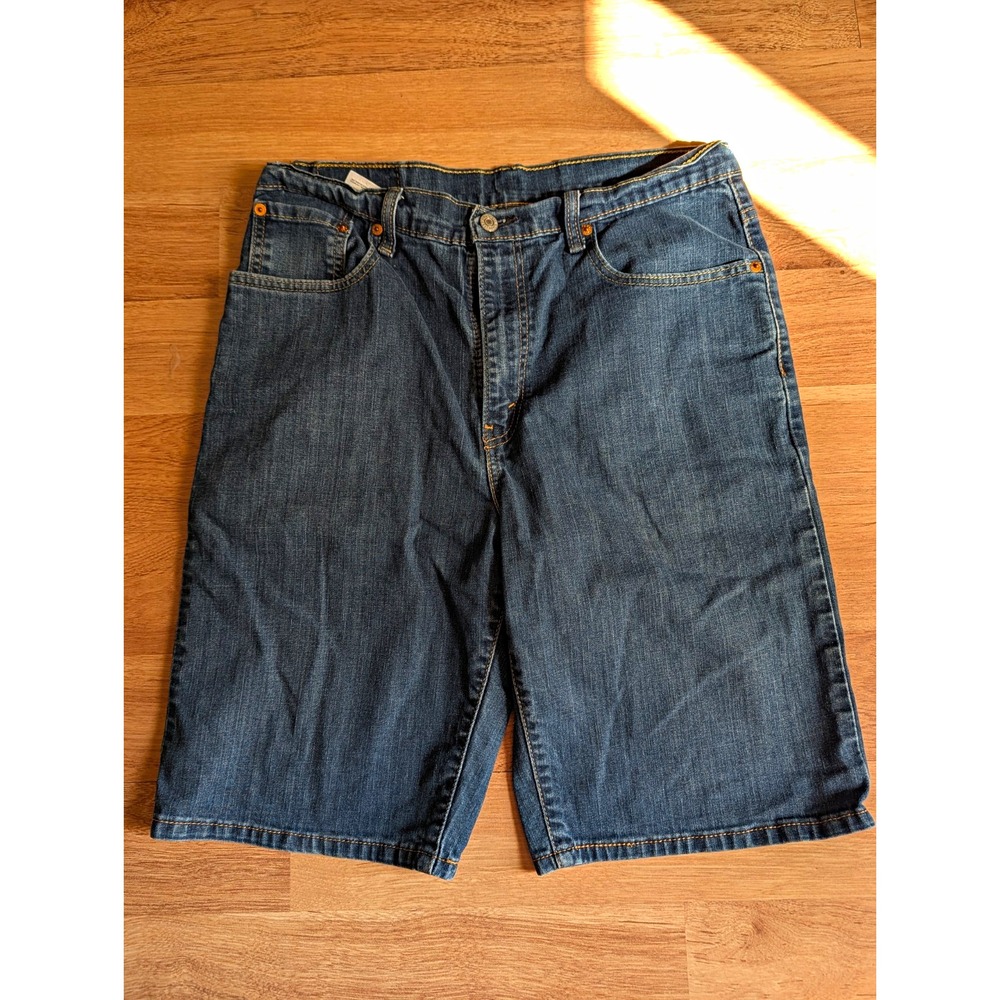 Levi's 569 Loose Straight Fit Denim Shorts Medium Wash Men's Size 34 Jorts